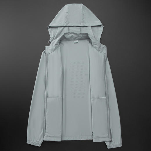 【防晒衣】【DZP】大依优型大码防晒皮肤衣加肥加大弹力薄款可拆卸帽外套防晒服男运动跑步夏季冰丝钓鱼夹克衫肥佬休闲 商品图3