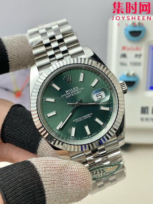 C厂劳力士日志型41mm 薄荷绿 3235机 五珠链 904L钢 男士腕表 商品图1