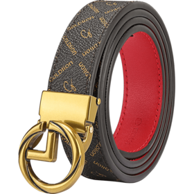 6923279421168 金利来goldlion 【菱形印花】女士皮带女士腰带板扣女皮带