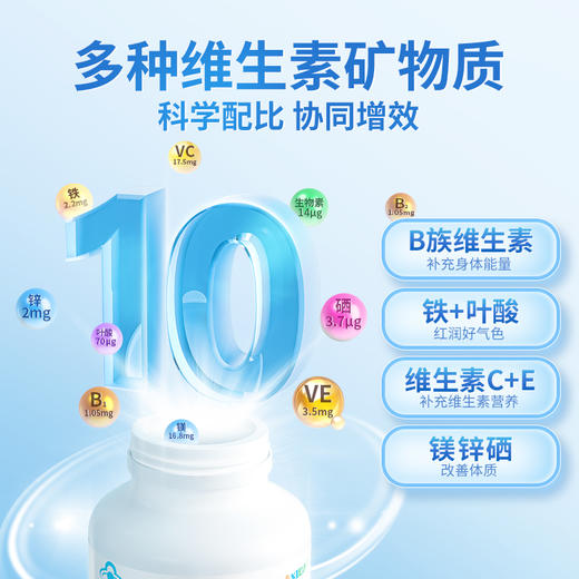 华喜达亨博士多种维生素矿物质片营养素补充剂补充多种矿物质 商品图2