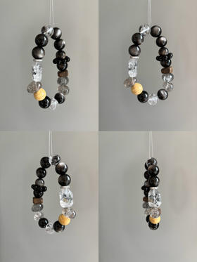 太极～天然银曜石/老山檀/白爆闪/异形幽灵 点位 10-12