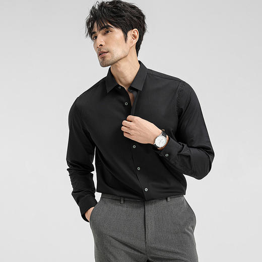 SIMU秋季轻奢免烫衬衫 | 经典版型 穿着舒适 挺括有型 商务休闲两不误 易打理抗皱衬衫 商品图1