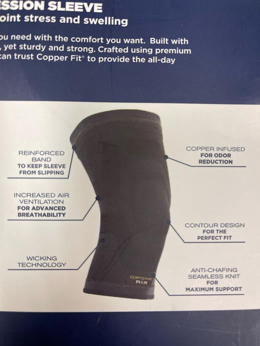 打折了仅限L/XL码，美国🇺🇸特价198元🉐包税包邮到手了🔥Copper Fit Elite 空气压缩护膝 商品图6