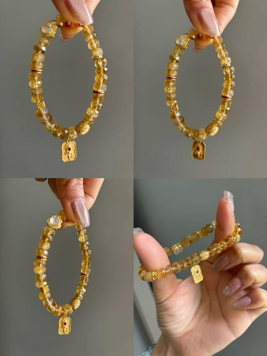 金玉满堂～ 天然黄水晶/银镀金 点位7  温暖能量 吸引财富增强财运 商品图0