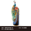 罗比罗丹富贵吉祥孔雀花瓶摆件珐琅彩工艺家居饰品乔迁礼物罗比罗丹花瓶（富贵吉祥）蓝 商品缩略图1