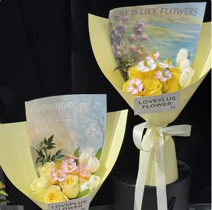 芳华系列浪漫油画包装纸（10张） 商品图3