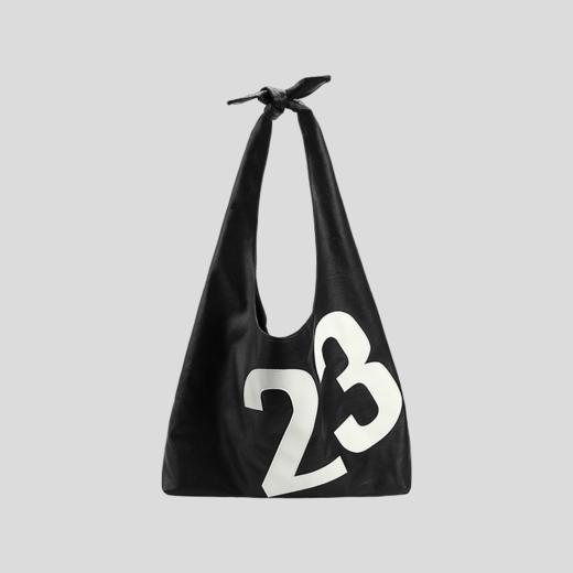 GOODBAI 23 logo编号撞色拼贴人造革打结包 商品图1