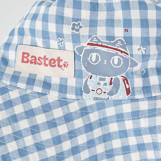 大英博物馆 巴斯特系列 萌猫复古 格纹 渔夫帽遮阳帽 商品图3