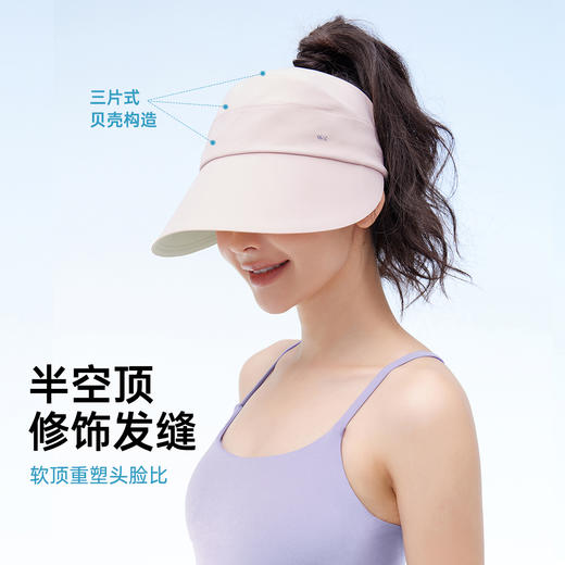 VVC防晒帽女2025春夏新款户外运动大帽檐帽子防紫外线空顶遮阳帽 商品图1