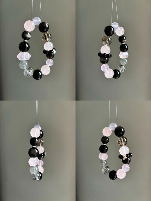 粉太极！天然银曜石/绿千层/西柚粉晶/超七/黑发晶/异形粉晶 点位 10-13 商品图0