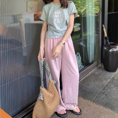 BeauMuse 慵懒肌理奶芙裤 舒适休闲 时尚款 阔腿裤/九分萝卜裤 商品图2