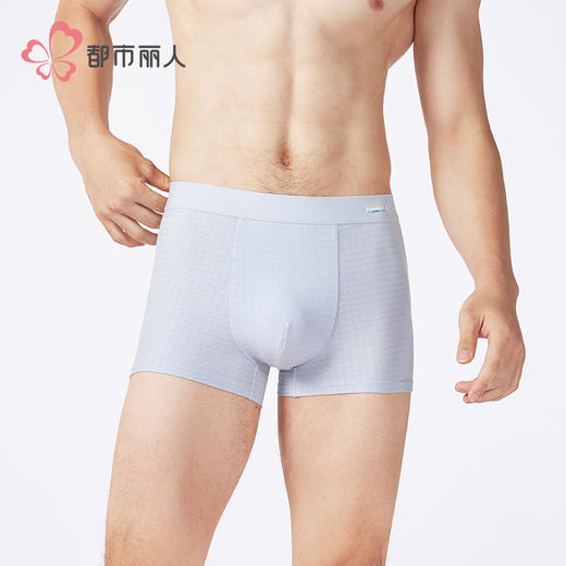 都市丽人简约基础人棉平角50S人棉提花平角裤FKHC17 商品图1