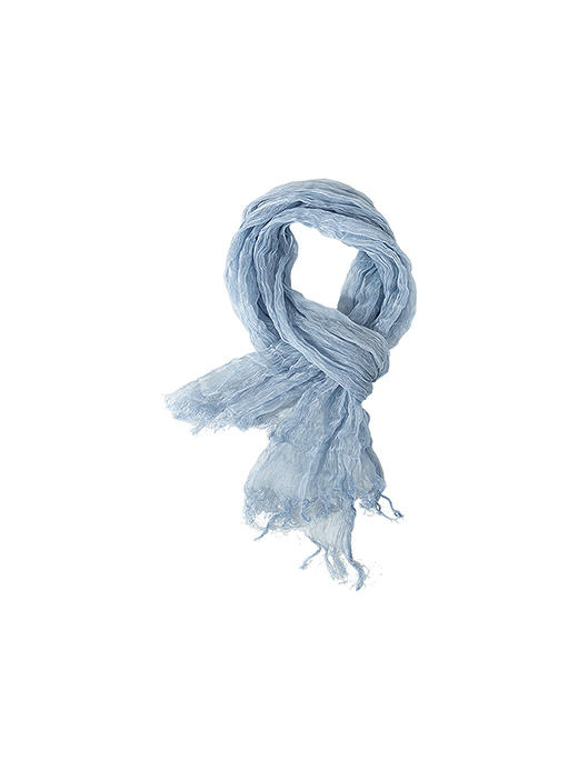 KS014真丝麻褶皱薄款长条围巾 商品图4