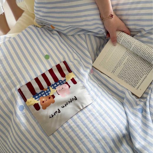 【童趣满满】A类全棉双层纱卡通贴布四件套 母婴级床上用品儿童房三件套被套床单四季可爱清新 商品图1