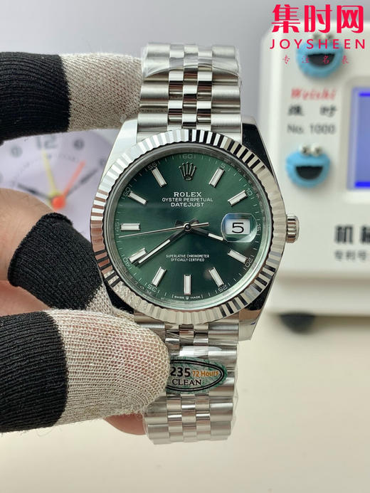 C厂劳力士日志型41mm 薄荷绿 3235机 五珠链 904L钢 男士腕表 商品图0