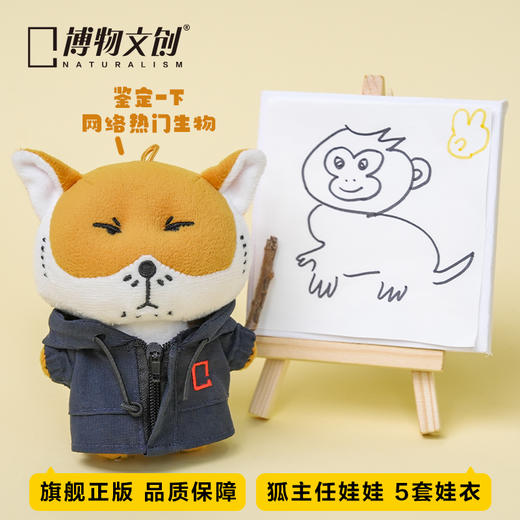 博物文创 狐主任毛绒娃娃 狐闹   藏狐 无穷小亮张辰亮同款 鉴定一下网络热门生物 和狐主任一起看世界 商品图1