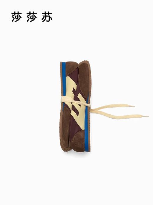 [牛角包]ZSAZSAZSU莎莎苏 2025春新款复古平底内增高阿甘鞋女鞋大头鞋德训鞋 商品图2