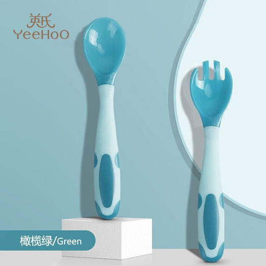 英氏蘑菇头温感变色训练叉勺 商品图0