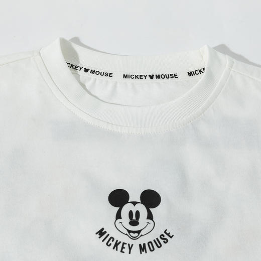 迪士尼夏季男童米奇潮流印花短袖纯棉运动休闲凉感T恤ZD2ES028* 商品图4