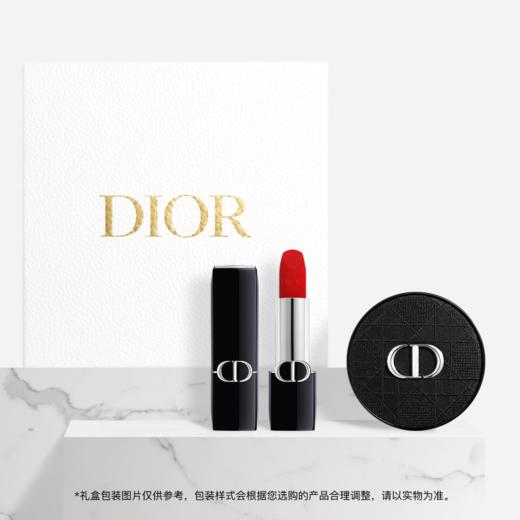 【迪奥】【Dior】B1F 迪奥锁定红唇礼盒（丝绒999 3.5g➕水光气垫0N 13g） 商品图0