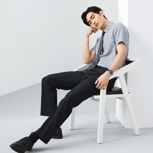 【莫代尔/提花衬衫】柒牌男士短袖衬衫夏季新品时尚潮流翻领衬衣128A71340 商品图2