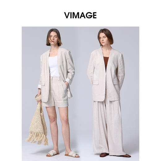 VIMAGE纬漫纪2025春季新款时尚休闲宽松显瘦舒适通勤外套V2303906 商品图1