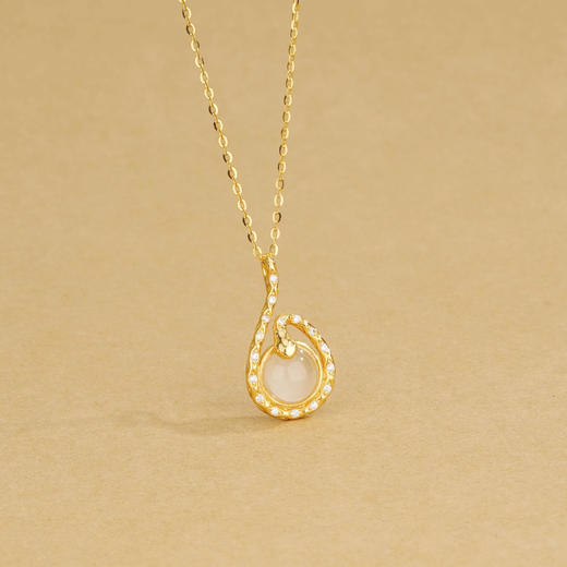 【财福满载❗喜笑颜开佛公项链】天然水沫玉佛公，细腻水润，晶莹剔透，温润而泽，项链女S925纯银新中式轻奢气质貔貅项饰QQ 商品图6