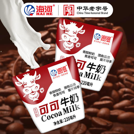 海河牛角包可可味牛奶220ml*20 商品图0