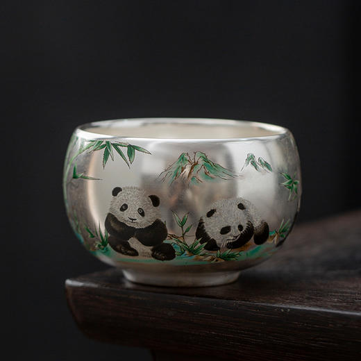 【2件-20】聚陶堂 非遗大师郑文强鎏银茶具套装系列 茶杯茶壶 礼盒装 72小时发 商品图10