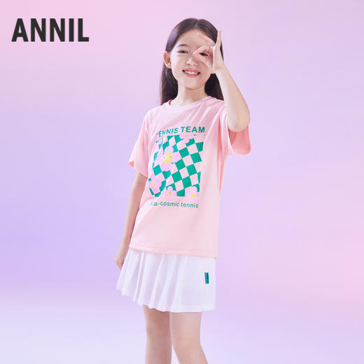 女童SORONA凉感圆领短袖针织衫夏季新款安奈儿童装EG521194 商品图2