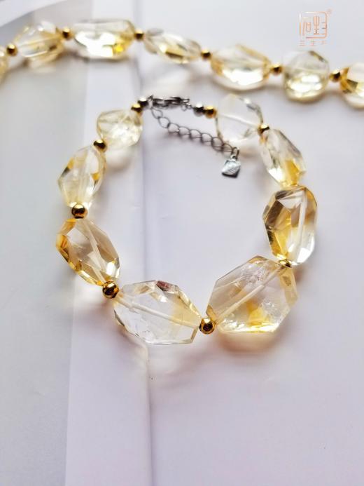 三生石本色 黄水晶随形刻面手链+项链 商品图7
