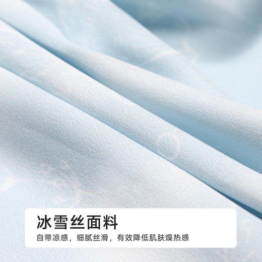 都市丽人好睡好眠女士丝质吊带套装薄冰雪丝印花无袖类LHH2F4 商品图7