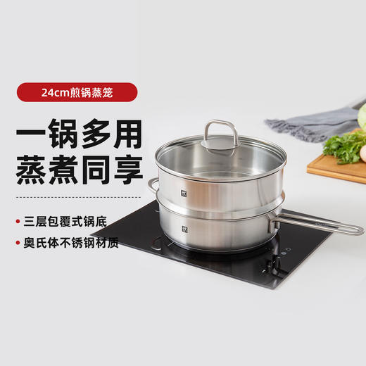 66427-240-982-B 双立人ZWILLING 【炉灶通用】Nova Plus 24cm不锈钢煎锅平底锅 商品图2