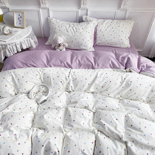 【YW】无忧购韩系奶油风水洗糯小棉四件套(截单3-5天发货) 商品图4