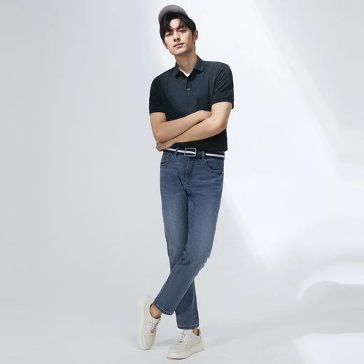 【满身印花/凉感】柒牌抗菌短袖POLO衫男士夏季新款字母满印上衣128T71470 商品图3