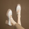 【预售5天】仙女风白色玛丽珍鞋新款春夏季羊皮编织厚底粗跟真皮单鞋女TYMXY&1943 商品缩略图4