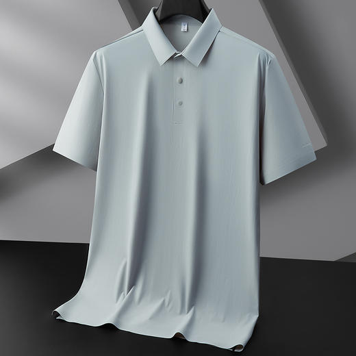 【冰丝无痕】【DZP】大依优型大码短袖POLO衫冰丝无痕透气半袖体恤男士加大夏装薄款肥佬休闲胖子上衣 商品图5