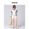 VIMAGE纬漫纪春季新品时尚百搭撞色针织衫V2101712 商品缩略图3