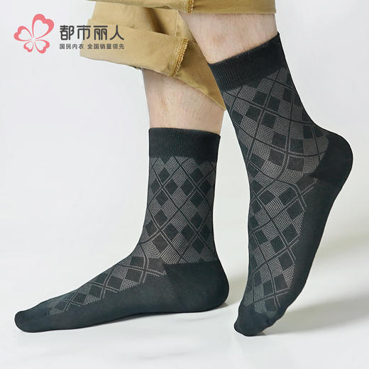 都市丽人商务通勤薄莫代尔常规袜FCHEA1 商品图0