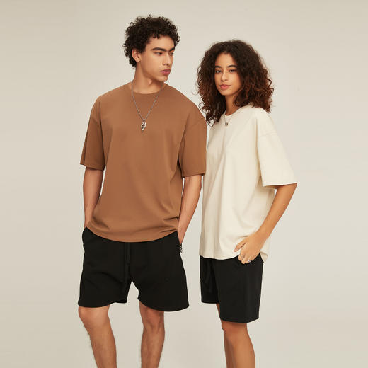 【品牌代工厂 99元/3件】致造zzao重磅男女纯棉纯色T恤 商品图10