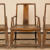 清早期 榉木扇面南官帽椅成堂（一堂四只） 商品缩略图1
