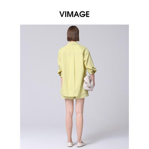 VIMAGE纬漫纪舒适宽松显瘦小众设计衬衫外套2025春季新款V2309907 商品图5
