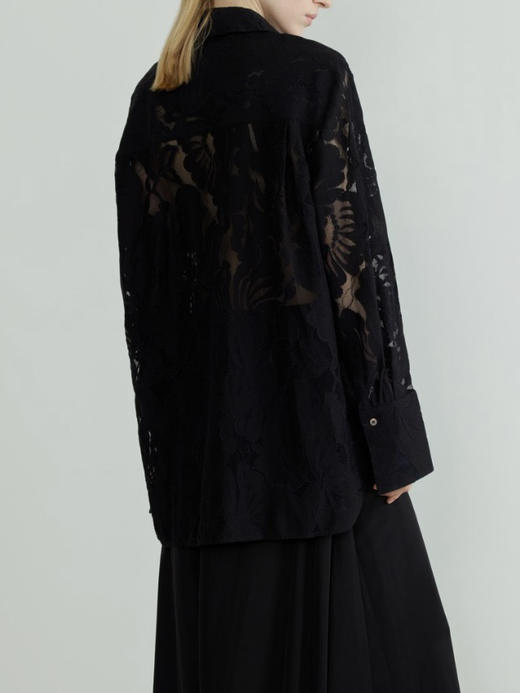 DONSEE10｜DS10SS2515-E 黑色蕾丝镂空衬衫 商品图6