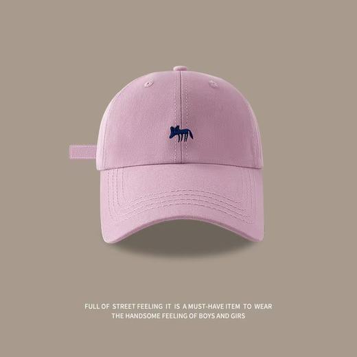 分镜头集成店花少秦岚同款小狐狸刺绣棒球帽鸭舌帽男女同款四季款韩版宽檐遮阳防晒帽 商品图4