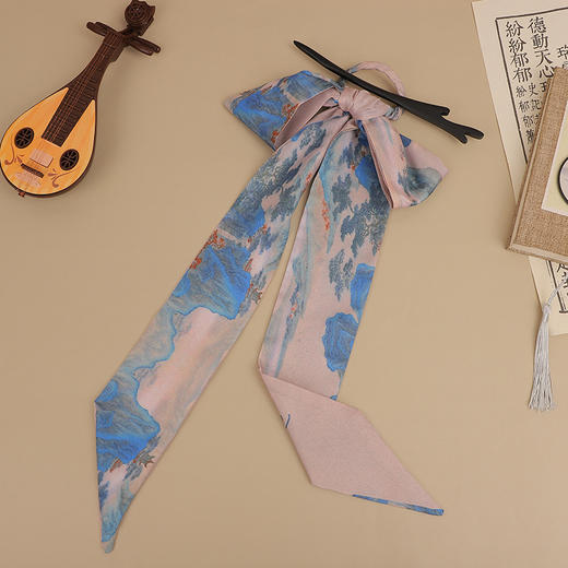 【发带飘带丝带，散发古典美感】古风丝巾发簪飘带 复古发带 新中式簪子 国风优雅绑发丝带 盘发高级感-QQ 商品图5