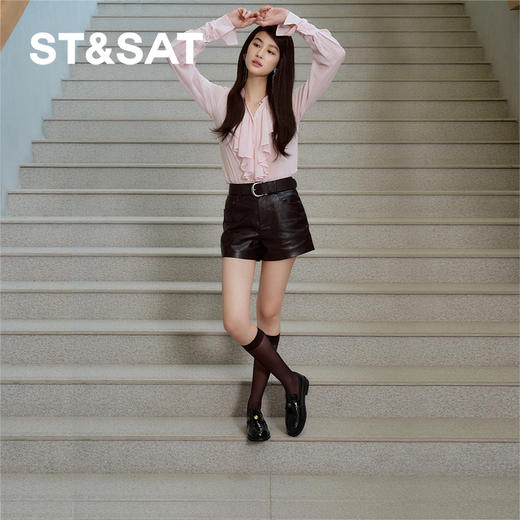 【爆款必入】星期六许愿币英伦风乐福鞋SSD1111B2E 商品图3