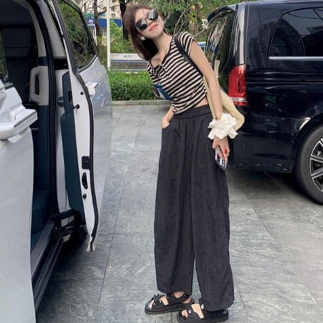 BeauMuse 慵懒肌理奶芙裤 舒适休闲 时尚款 阔腿裤/九分萝卜裤 商品图4