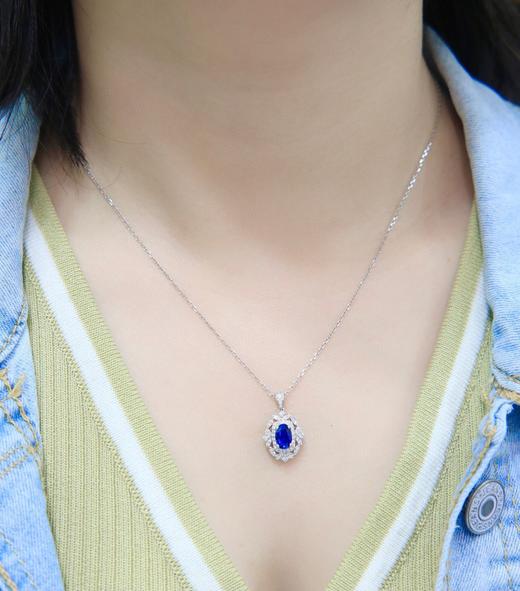 1.31ct刻面蓝宝石吊坠 商品图3