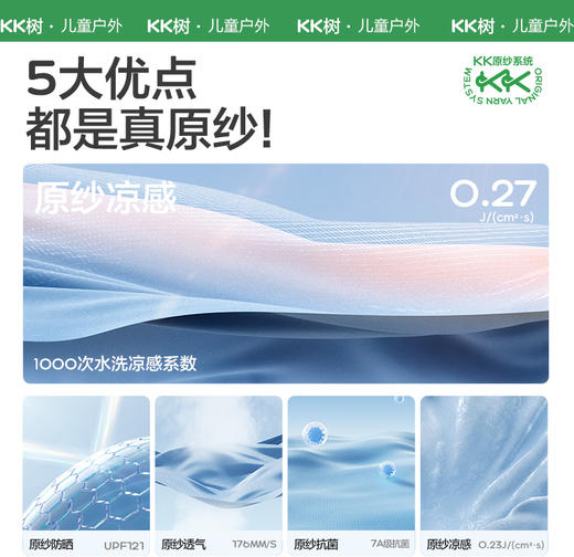 [屁侠推荐]KK树儿童防晒衣原纱防紫外线男童女孩夏季防晒服宝宝海边轻薄外套圈圈派对真原纱防晒衣 商品图2