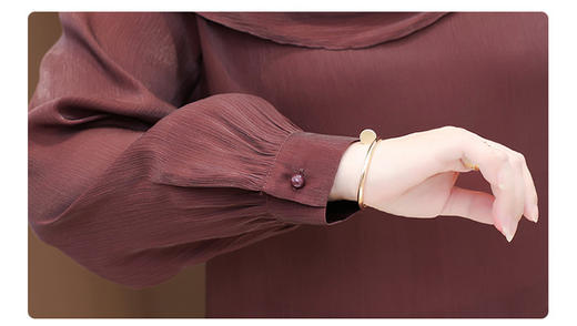 春夏新款气质穿搭玫瑰花设计洋气雪纺衫QYM-YJ-25DA15-L 商品图3